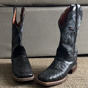 Dan Post Ostrich Leather Cowboy Boots